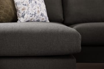 Trend 4-sits Vänstervänd L-formad Schäslongsoffa i Tyg - Svart - Möbler - Vardagsrum - Soffor - Divansoffa & schäslong