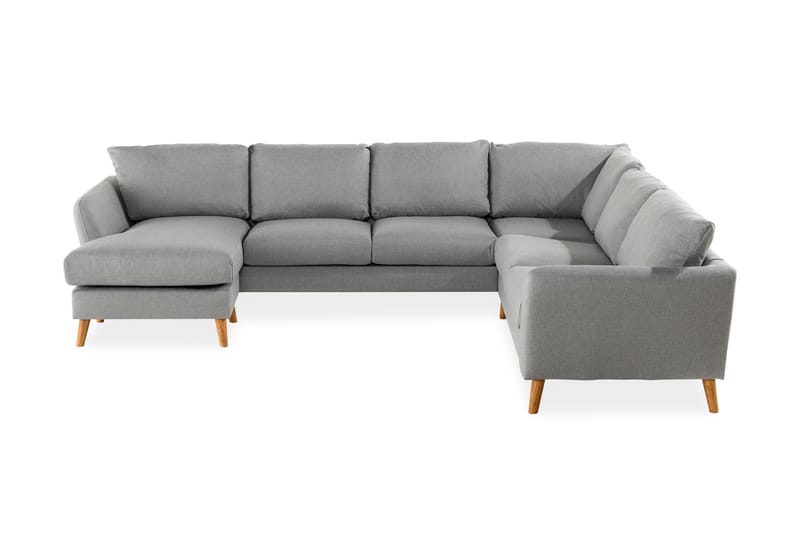 Trend 5-sits Vänstervänd U-formad Hörnsoffa med divan i Tyg - Grå - Möbler - Vardagsrum - Soffor - Divansoffa & schäslong