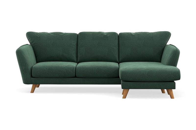 Trend Lyx 3-sits Divansoffa Höger - Grön Sammet - Möbler - Vardagsrum - Soffor - Divansoffa & schäslong