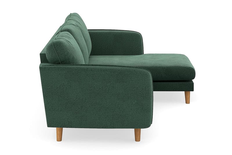 Trend Lyx 3-sits Divansoffa Höger - Grön Sammet - Möbler - Vardagsrum - Soffor - Divansoffa & schäslong