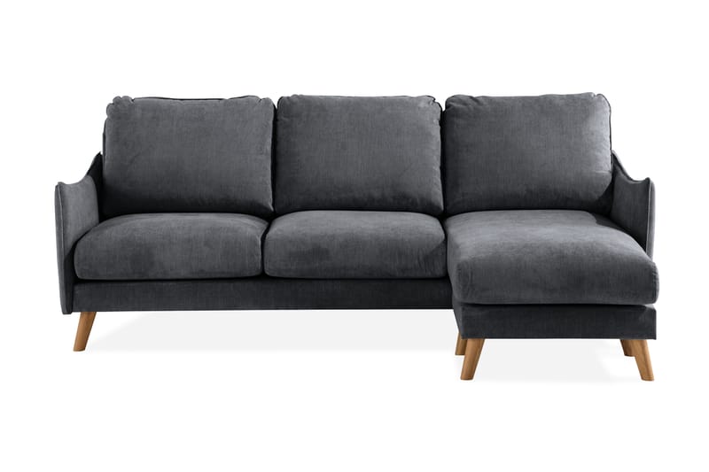 Trend Lyx 3-sits Divansoffa Höger - Mörkgrå/Ek - Möbler - Vardagsrum - Soffor - Divansoffa & schäslong