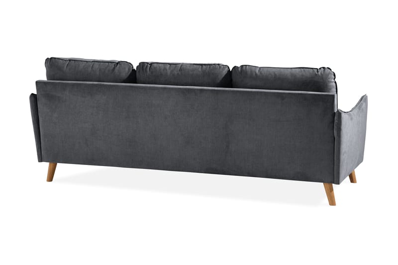 Trend Lyx 3-sits Divansoffa Höger - Mörkgrå/Ek - Möbler - Vardagsrum - Soffor - Divansoffa & schäslong