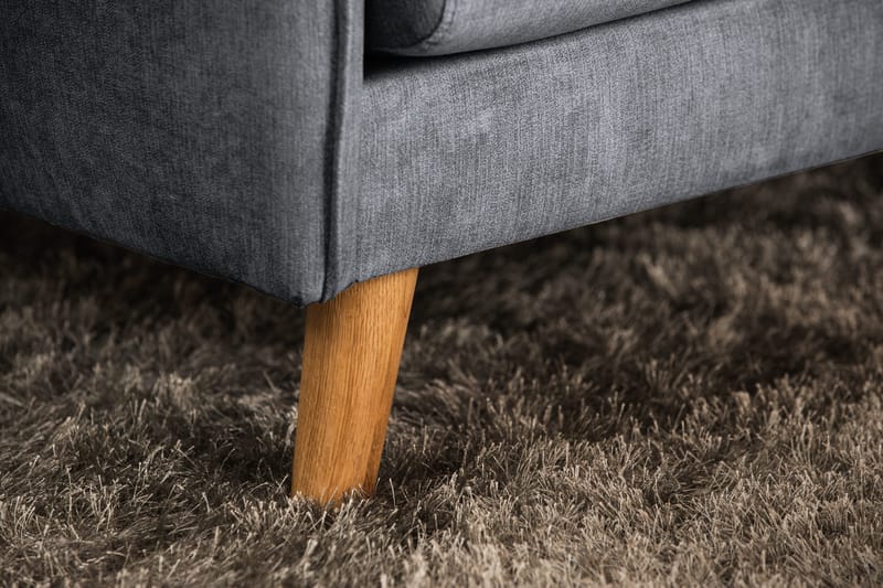 Trend Lyx 3-sits Divansoffa Höger - Mörkgrå/Ek - Möbler - Vardagsrum - Soffor - Divansoffa & schäslong