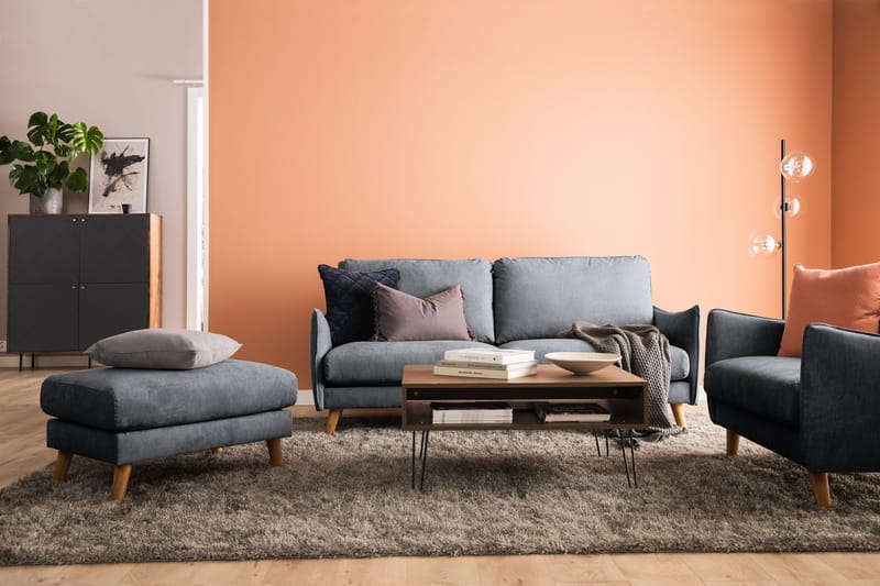 Trend Lyx 3-sits Divansoffa Höger - Mörkgrå/Ek - Möbler - Vardagsrum - Soffor - Divansoffa & schäslong
