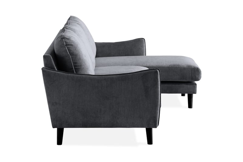 Trend Lyx 3-sits Divansoffa Höger - Mörkgrå/Svart - Möbler - Vardagsrum - Soffor - Divansoffa & schäslong