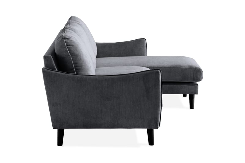 Trend Lyx 3-sits Divansoffa Höger - Mörkgrå/Svart - Möbler - Vardagsrum - Soffor - Divansoffa & schäslong