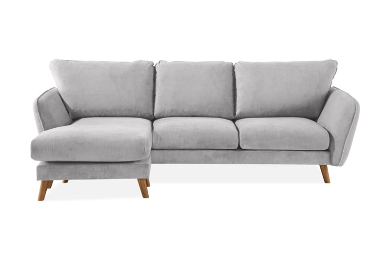 Trend Lyx 3-sits Divansoffa Vänster - Ljusgrå/Ek - Möbler - Vardagsrum - Soffor - Divansoffa & schäslong