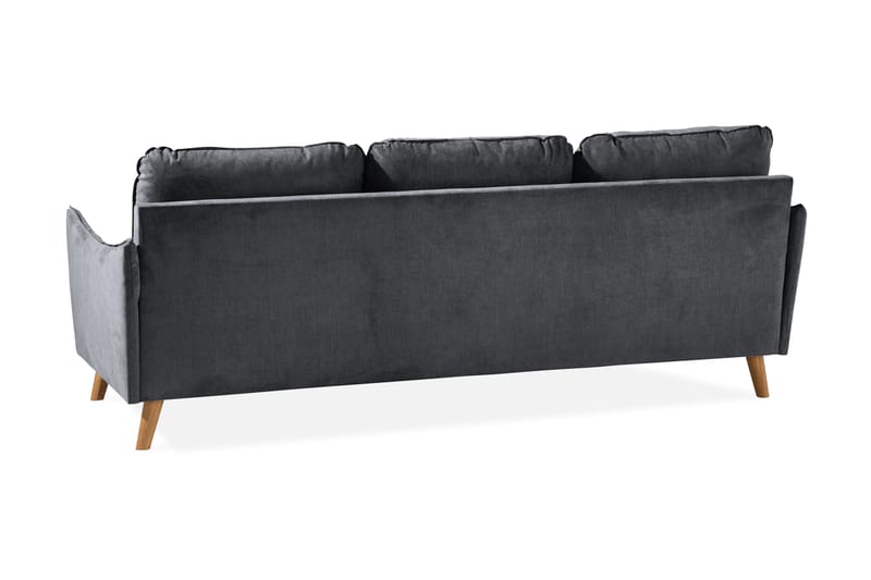 Trend Lyx 3-sits Divansoffa Vänster - Mörkgrå/Ek - Möbler - Vardagsrum - Soffor - Divansoffa & schäslong