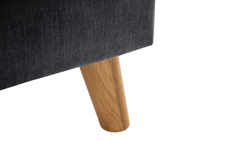 Trend Lyx 3-sits Divansoffa Vänster - Mörkgrå/Ek - Möbler - Vardagsrum - Soffor - Divansoffa & schäslong
