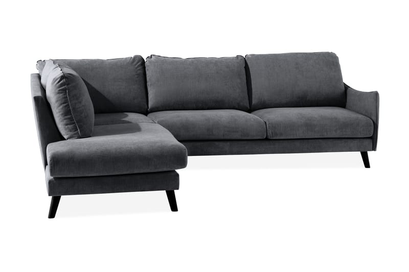Trend Lyx 3-sits Divansoffa Vänster - Mörkgrå/Svart - Möbler - Vardagsrum - Soffor - Divansoffa & schäslong