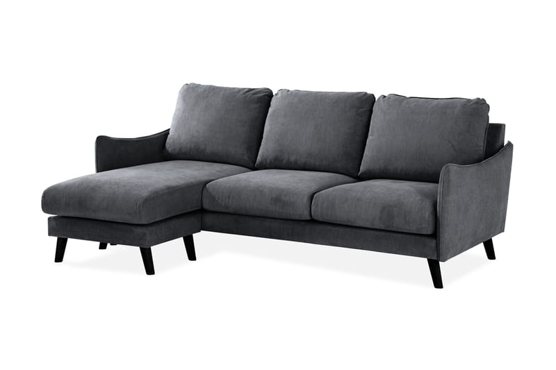 Trend Lyx 3-sits Divansoffa Vänster - Mörkgrå/Svart - Möbler - Vardagsrum - Soffor - Divansoffa & schäslong