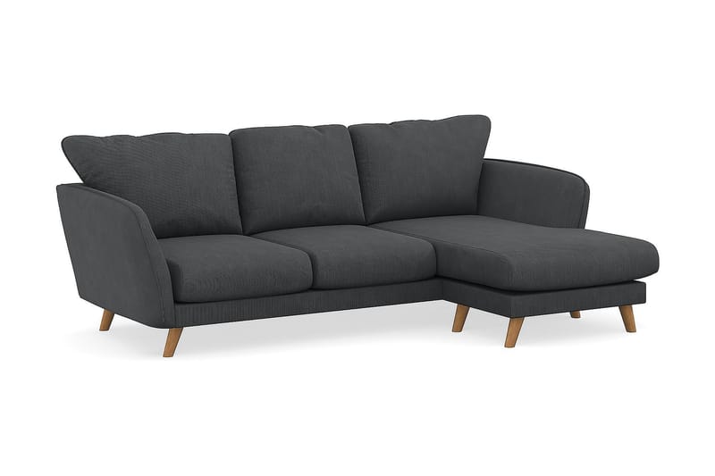 Trend Lyx 3-sits Högervänd L-formad Divansoffa i Manchester - Mörkgrå - Möbler - Vardagsrum - Soffor - Divansoffa & schäslong