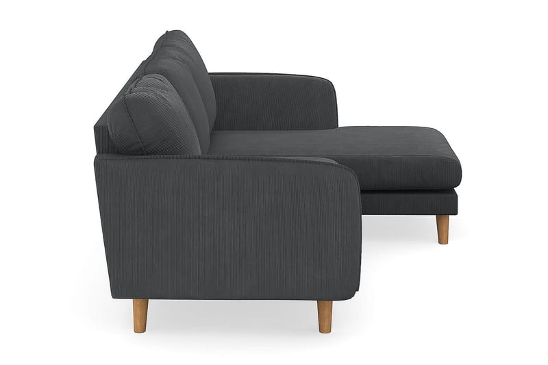Trend Lyx 3-sits Högervänd L-formad Divansoffa i Manchester - Mörkgrå - Möbler - Vardagsrum - Soffor - Divansoffa & schäslong
