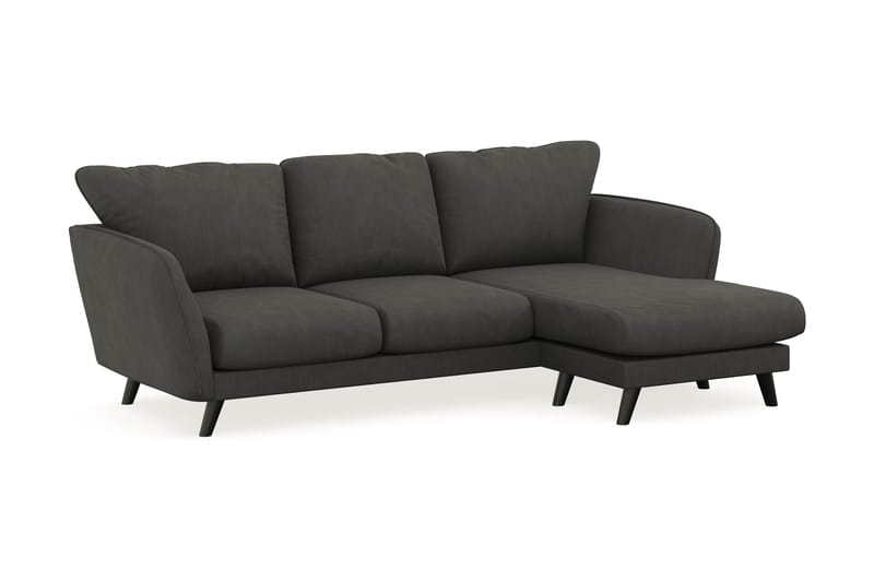 Trend Lyx 3-sits Högervänd L-formad Divansoffa i Manchester - Mörkgrå - Möbler - Vardagsrum - Soffor - Divansoffa & schäslong