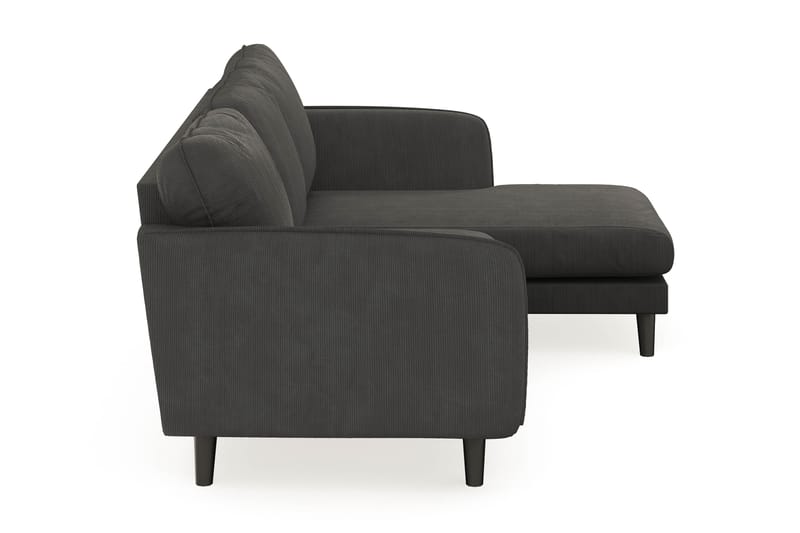 Trend Lyx 3-sits Högervänd L-formad Divansoffa i Manchester - Mörkgrå - Möbler - Vardagsrum - Soffor - Divansoffa & schäslong