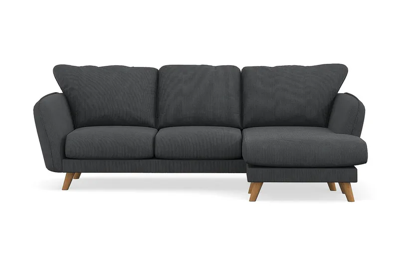 Trend Lyx 3-sits Högervänd L-formad Divansoffa i Manchester - Mörkgrå - Möbler - Vardagsrum - Soffor - Divansoffa & schäslong