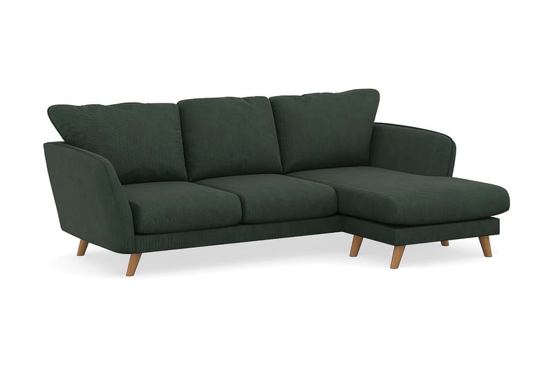 Trend Lyx 3-sits Högervänd L-formad Divansoffa i Manchester - Mörkgrön - Möbler - Vardagsrum - Soffor - Divansoffa & schäslong