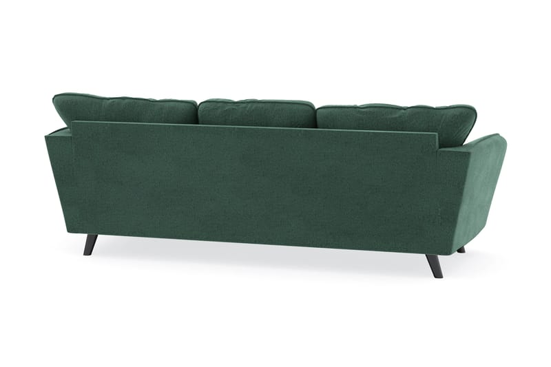 Trend Lyx 3-sits Högervänd L-formad Divansoffa i Sammet - Mörkgrön - Möbler - Vardagsrum - Soffor - Divansoffa & schäslong