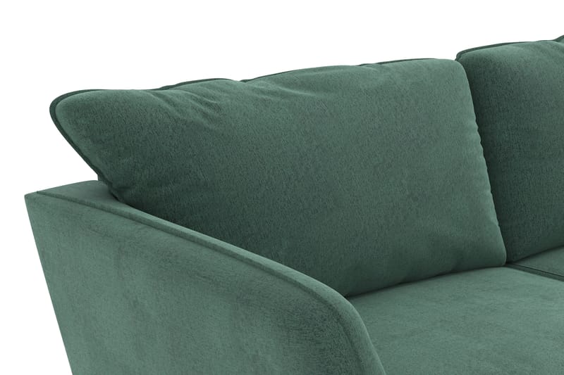 Trend Lyx 3-sits Högervänd L-formad Divansoffa i Sammet - Mörkgrön - Möbler - Vardagsrum - Soffor - Divansoffa & schäslong