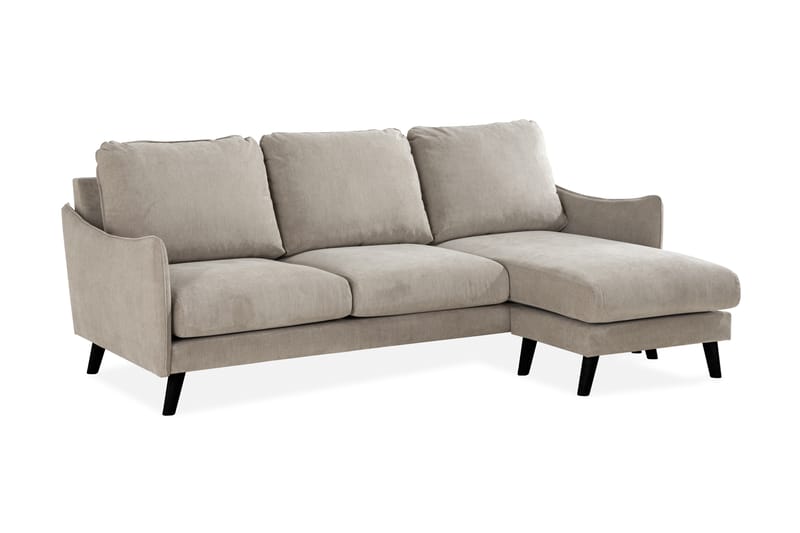 Trend Lyx 3-sits Högervänd L-formad Divansoffa i Tyg - Beige - Möbler - Vardagsrum - Soffor - Divansoffa & schäslong