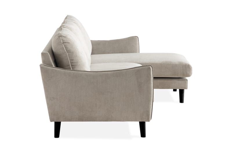 Trend Lyx 3-sits Högervänd L-formad Divansoffa i Tyg - Beige - Möbler - Vardagsrum - Soffor - Divansoffa & schäslong