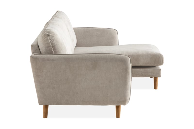Trend Lyx 3-sits Högervänd L-formad Divansoffa i Tyg - Beige - Möbler - Vardagsrum - Soffor - Divansoffa & schäslong