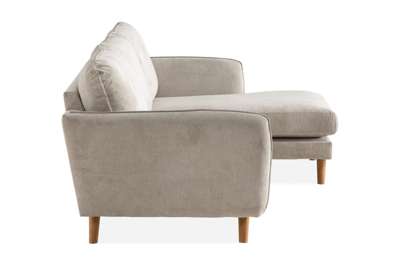 Trend Lyx 3-sits Högervänd L-formad Divansoffa i Tyg - Beige - Möbler - Vardagsrum - Soffor - Divansoffa & schäslong