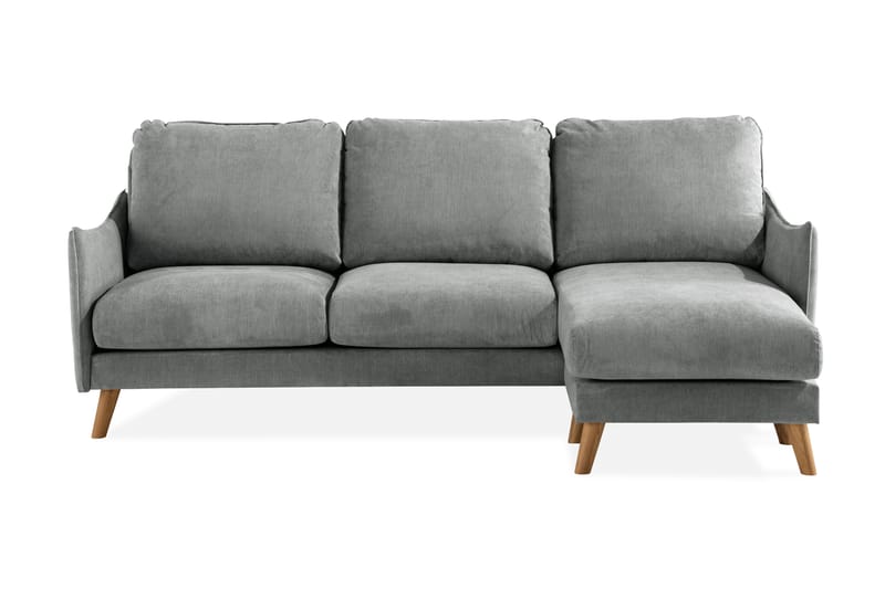 Trend Lyx 3-sits Högervänd L-formad Divansoffa i Tyg - Grå - Möbler - Vardagsrum - Soffor - Divansoffa & schäslong