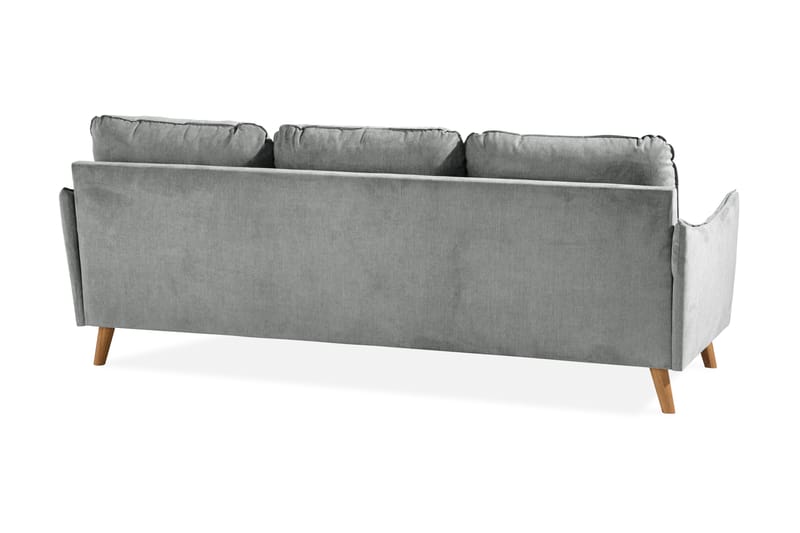 Trend Lyx 3-sits Högervänd L-formad Divansoffa i Tyg - Grå - Möbler - Vardagsrum - Soffor - Divansoffa & schäslong