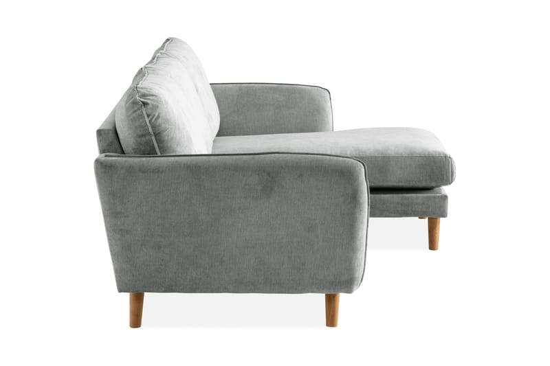 Trend Lyx 3-sits Högervänd L-formad Divansoffa i Tyg - Grå - Möbler - Vardagsrum - Soffor - Divansoffa & schäslong
