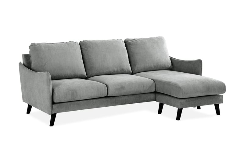 Trend Lyx 3-sits Högervänd L-formad Divansoffa i Tyg - Grå - Möbler - Vardagsrum - Soffor - Divansoffa & schäslong