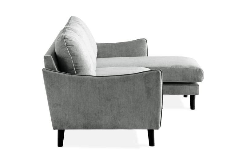 Trend Lyx 3-sits Högervänd L-formad Divansoffa i Tyg - Grå - Möbler - Vardagsrum - Soffor - Divansoffa & schäslong