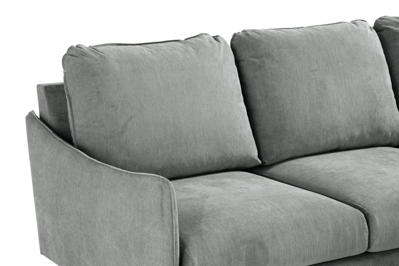 Trend Lyx 3-sits Högervänd L-formad Divansoffa i Tyg - Grå - Möbler - Vardagsrum - Soffor - Divansoffa & schäslong