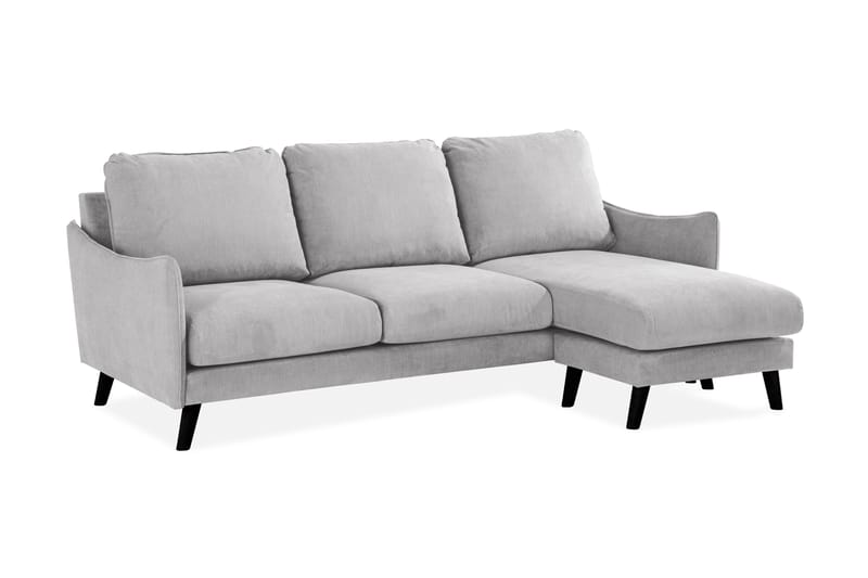 Trend Lyx 3-sits Högervänd L-formad Divansoffa i Tyg - Ljusgrå - Möbler - Vardagsrum - Soffor - Divansoffa & schäslong