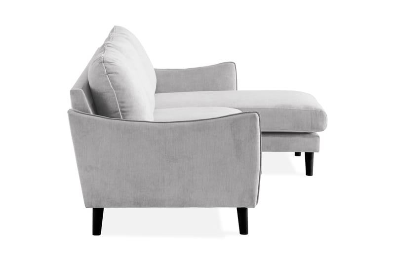 Trend Lyx 3-sits Högervänd L-formad Divansoffa i Tyg - Ljusgrå - Möbler - Vardagsrum - Soffor - Divansoffa & schäslong