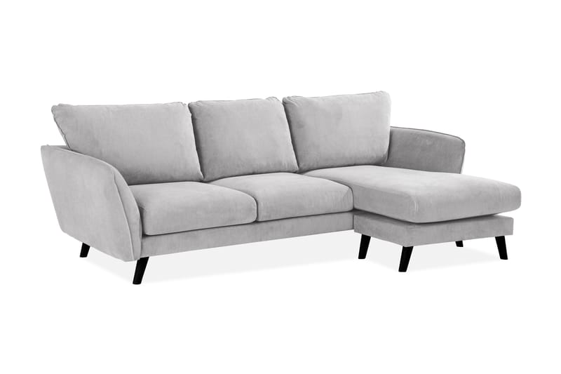 Trend Lyx 3-sits Högervänd L-formad Divansoffa i Tyg - Ljusgrå - Möbler - Vardagsrum - Soffor - Divansoffa & schäslong