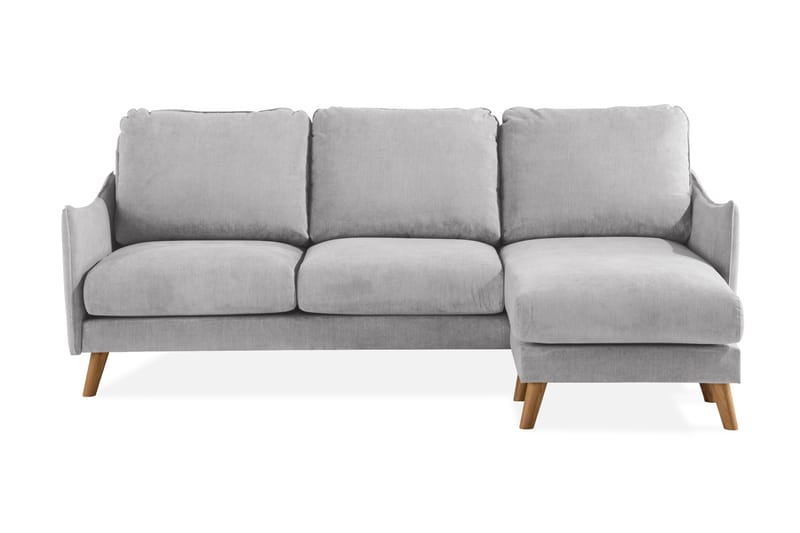 Trend Lyx 3-sits Högervänd L-formad Divansoffa i Tyg - Ljusgrå - Möbler - Vardagsrum - Soffor - Divansoffa & schäslong