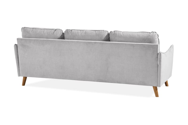 Trend Lyx 3-sits Högervänd L-formad Divansoffa i Tyg - Ljusgrå - Möbler - Vardagsrum - Soffor - Divansoffa & schäslong