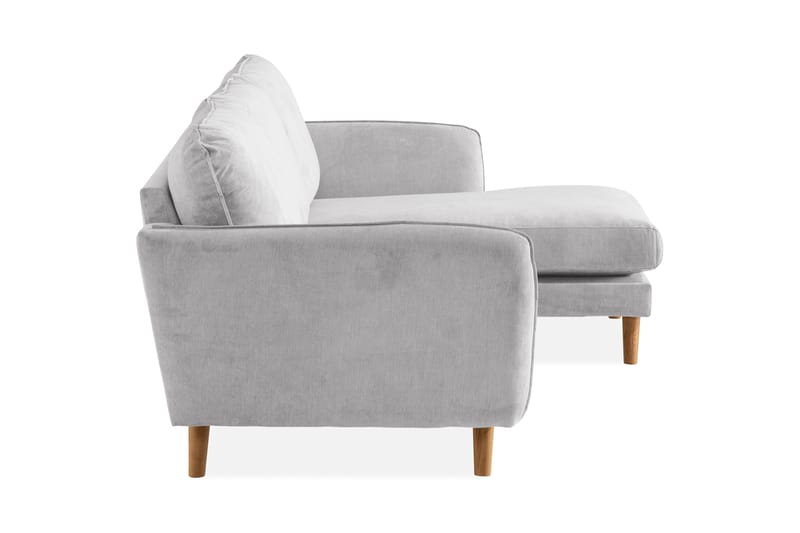 Trend Lyx 3-sits Högervänd L-formad Divansoffa i Tyg - Ljusgrå - Möbler - Vardagsrum - Soffor - Divansoffa & schäslong