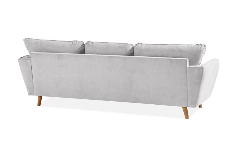 Trend Lyx 3-sits Högervänd L-formad Divansoffa i Tyg - Ljusgrå - Möbler - Vardagsrum - Soffor - Divansoffa & schäslong