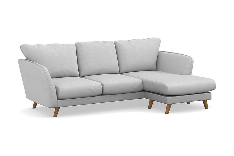 Trend Lyx 3-sits Högervänd L-formad Divansoffa i Tyg - Ljusgrå - Möbler - Vardagsrum - Soffor - Divansoffa & schäslong