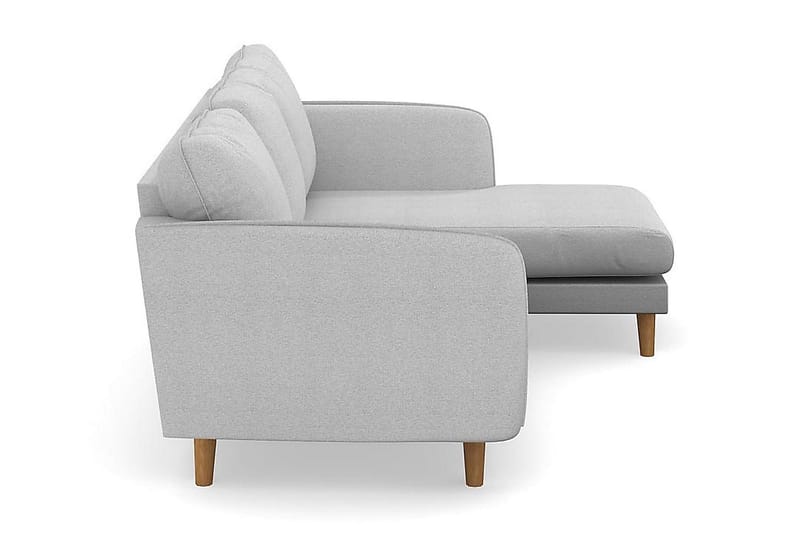 Trend Lyx 3-sits Högervänd L-formad Divansoffa i Tyg - Ljusgrå - Möbler - Vardagsrum - Soffor - Divansoffa & schäslong