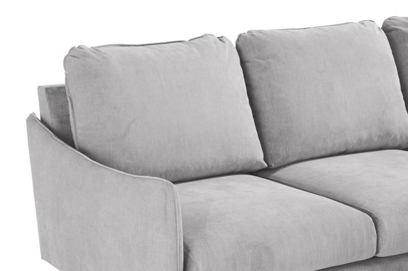 Trend Lyx 3-sits Högervänd L-formad Divansoffa i Tyg - Ljusgrå - Möbler - Vardagsrum - Soffor - Divansoffa & schäslong