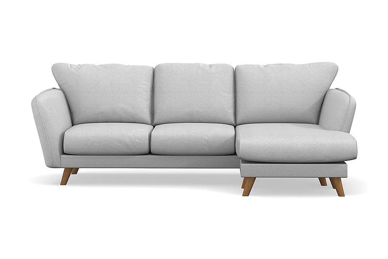 Trend Lyx 3-sits Högervänd L-formad Divansoffa i Tyg - Ljusgrå - Möbler - Vardagsrum - Soffor - Divansoffa & schäslong
