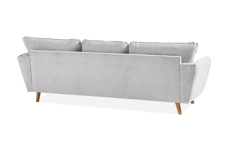Trend Lyx 3-sits Högervänd L-formad Divansoffa i Tyg - Ljusgrå - Möbler - Vardagsrum - Soffor - Divansoffa & schäslong