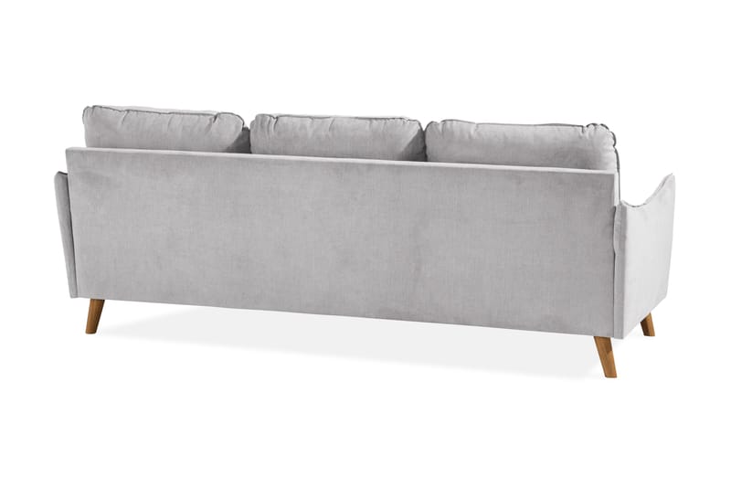 Trend Lyx 3-sits Högervänd L-formad Divansoffa i Tyg - Ljusgrå - Möbler - Vardagsrum - Soffor - Divansoffa & schäslong