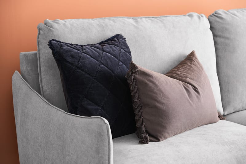 Trend Lyx 3-sits Högervänd L-formad Divansoffa i Tyg - Ljusgrå - Möbler - Vardagsrum - Soffor - Divansoffa & schäslong