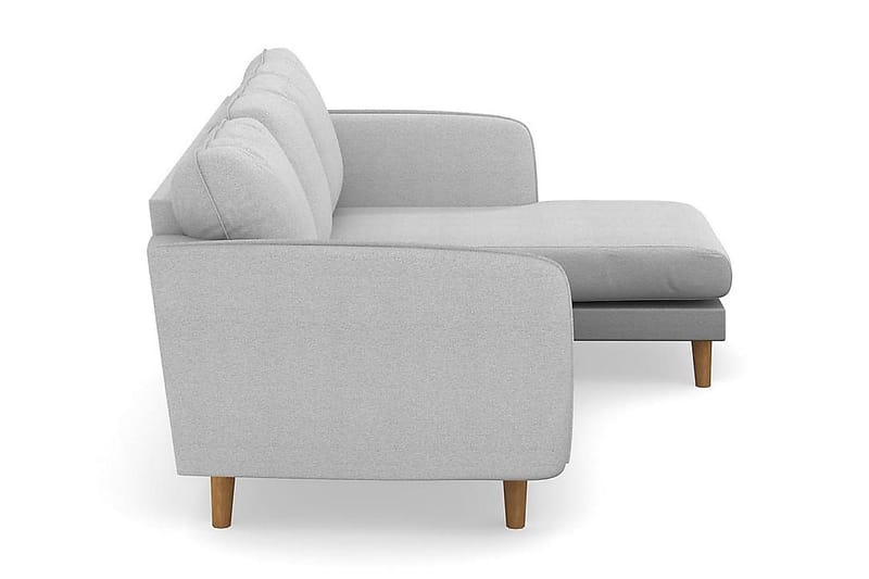Trend Lyx 3-sits Högervänd L-formad Divansoffa i Tyg - Ljusgrå - Möbler - Vardagsrum - Soffor - Divansoffa & schäslong