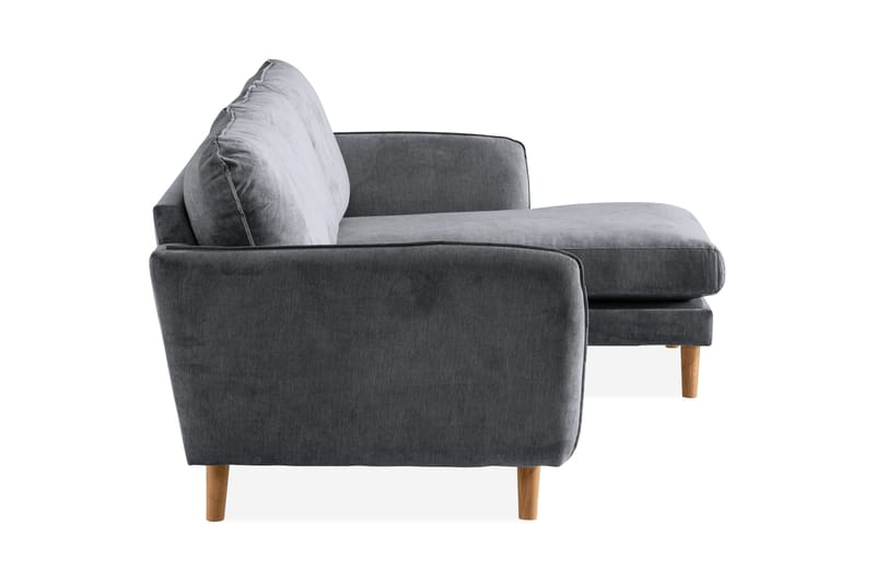 Trend Lyx 3-sits Högervänd L-formad Divansoffa i Tyg - Mörkgrå - Möbler - Vardagsrum - Soffor - Divansoffa & schäslong
