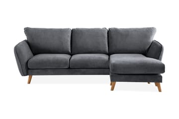Trend Lyx 3-sits Högervänd L-formad Divansoffa i Tyg